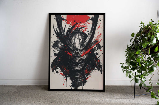 samurai mask japanese Asian Style Poster | Wall Art for Home & Office | High-Quality Print - High-Quality Visual Display