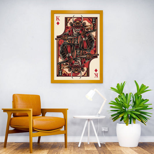 samurai of diamond card Asian Style Poster | Wall Art for Home & Office | High-Quality Print - High-Quality Visual Display