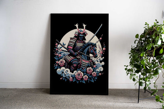 samurai riding a horse Asian Style Poster | Wall Art for Home & Office | High-Quality Print - High-Quality Visual Display