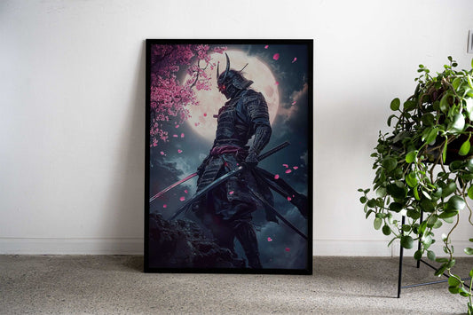 samurai sakura japanese Asian Style Poster | Wall Art for Home & Office | High-Quality Print - High-Quality Visual Display
