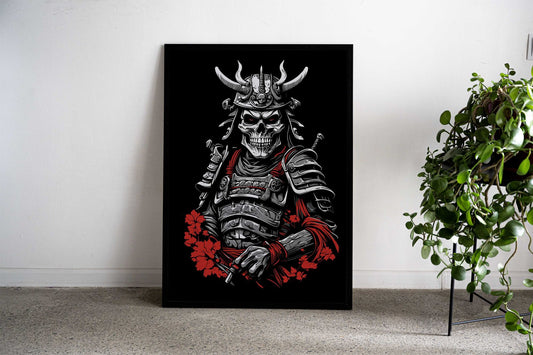 samurai skeleton skull Asian Style Poster | Wall Art for Home & Office | High-Quality Print - High-Quality Visual Display