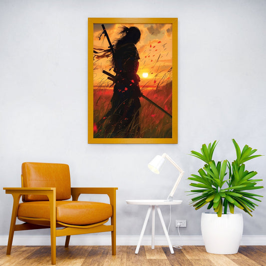 samurai sunset Asian Style Poster | Wall Art for Home & Office | High-Quality Print - High-Quality Visual Display