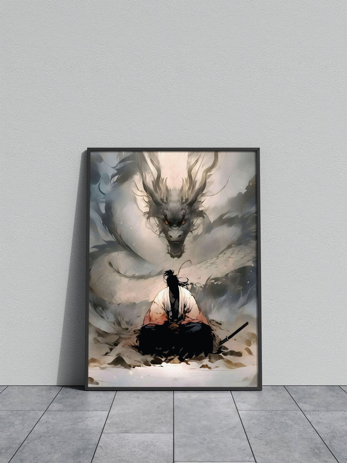samurai the dragon Asian Style Poster | Wall Art for Home & Office | High-Quality Print - High-Quality Visual Display