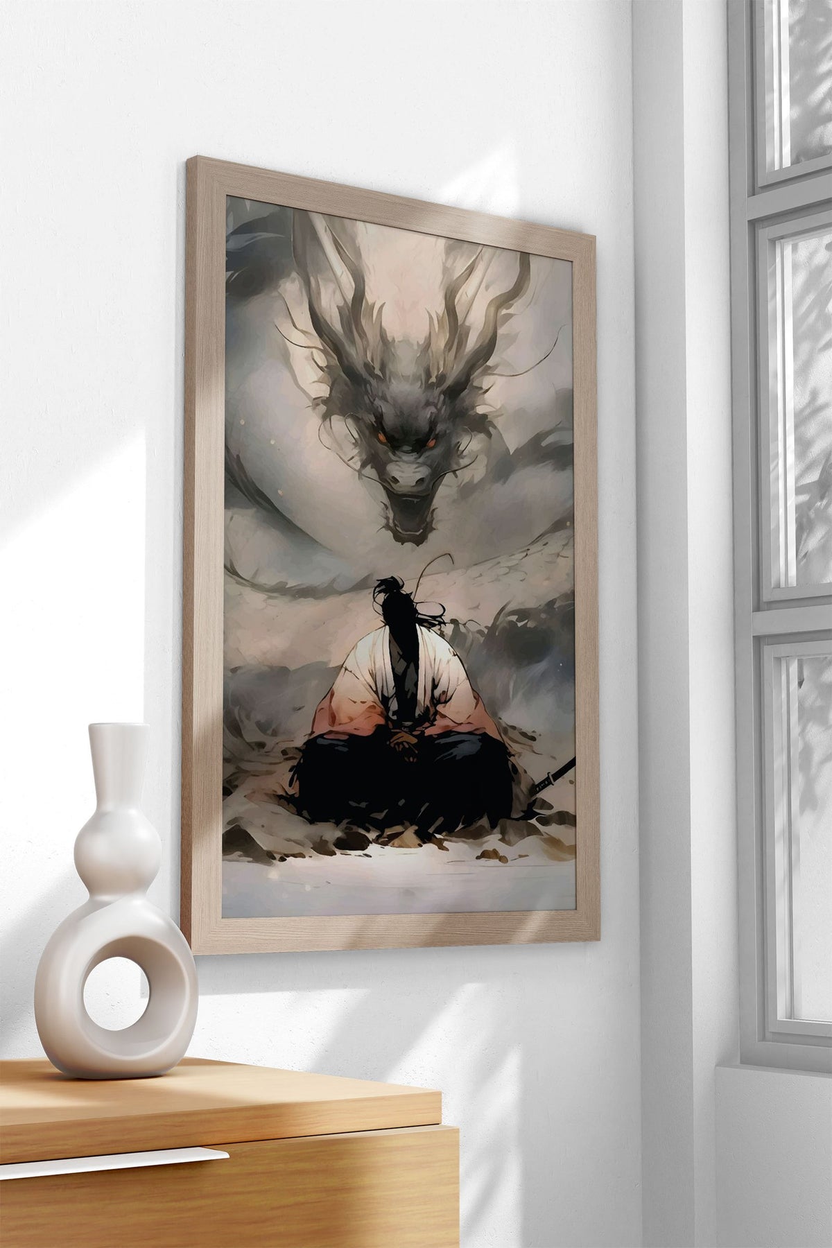 samurai the dragon Asian Style Poster | Wall Art for Home & Office | High-Quality Print - High-Quality Visual Display