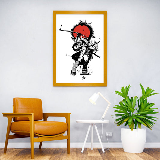 samurai with three swords Asian Style Poster | Wall Art for Home & Office | High-Quality Print - High-Quality Visual Display