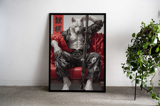samurai wolf katana Asian Style Poster | Wall Art for Home & Office | High-Quality Print - High-Quality Visual Display
