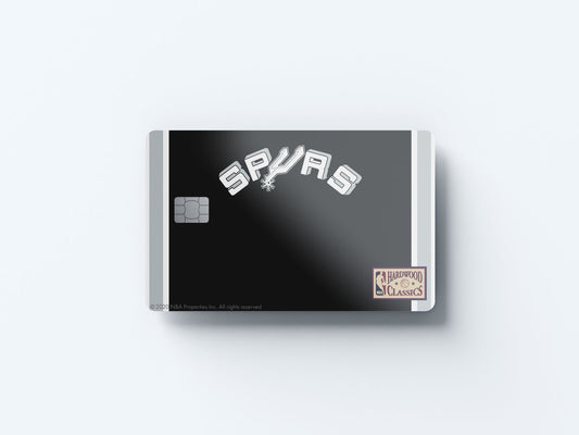 Watercolor san antonio spurs away hardwood classics design | credit card sticker | small chip | credit card skin for nursery and home wall decor.