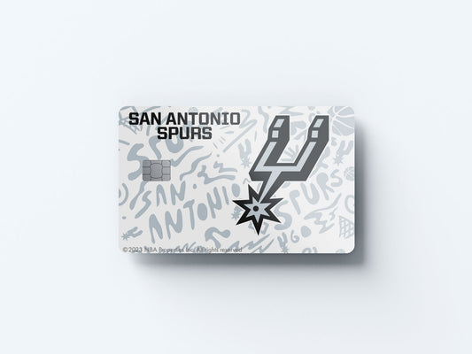 Watercolor san antonio spurs team mural design | credit card sticker | small chip | credit card skin for nursery and home wall decor.