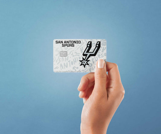 Watercolor san antonio spurs team mural design | credit card sticker | small chip | credit card skin for nursery and home wall decor.
