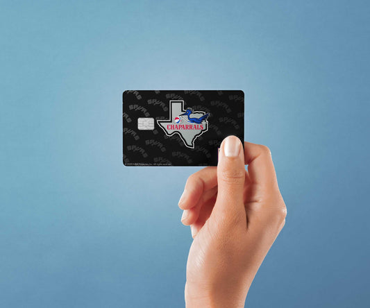 Watercolor san antonio spurs throwback hardwood classics design | credit card sticker | small chip | credit card skin for nursery and home wall decor.