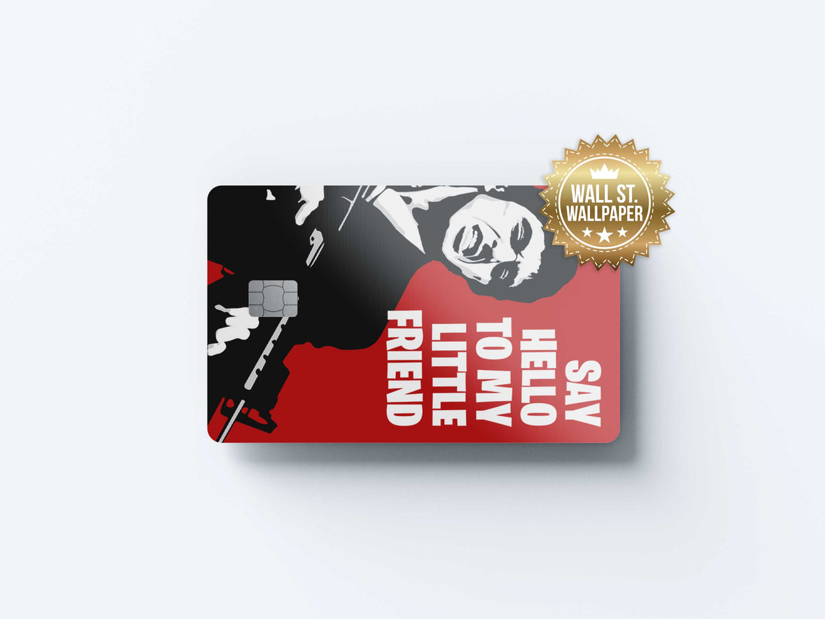 Say Hello To My Little Friend - Premium Vinyl Credit Card Skin Cover by Wonderwallsboutique