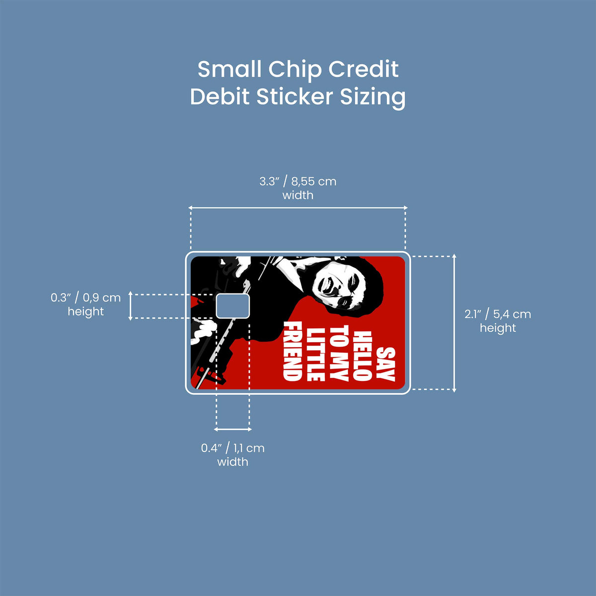 Say Hello To My Little Friend - Premium Vinyl Credit Card Skin Cover by Wonderwallsboutique