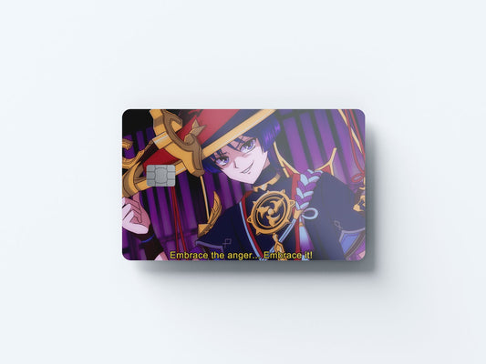 Watercolor scaramouche design | credit card sticker | small chip | credit card skin for nursery and home wall decor.