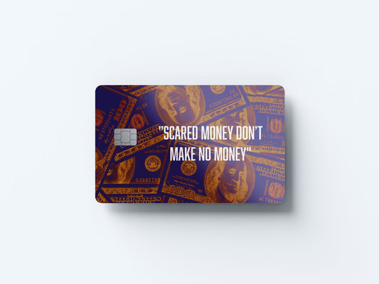Watercolor scared money design | credit card sticker | small chip | credit card skin for nursery and home wall decor.