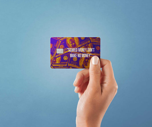 Watercolor scared money design | credit card sticker | small chip | credit card skin for nursery and home wall decor.