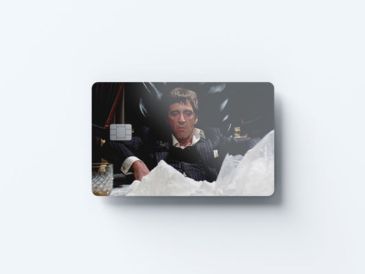 Watercolor scarface design | credit card sticker | small chip | credit card skin for nursery and home wall decor.