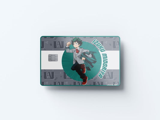Watercolor school’s out izuku midoriya design | credit card sticker | small chip | credit card skin for nursery and home wall decor.