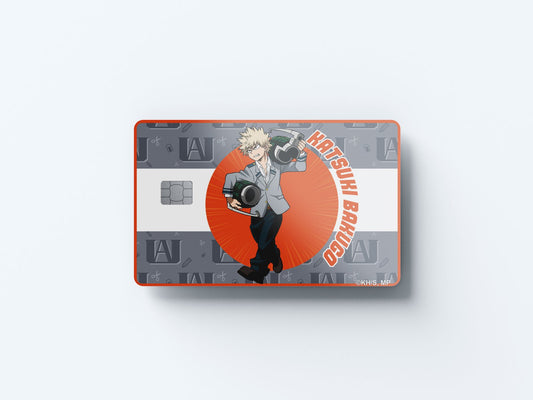 Watercolor school’s out katsuki bakugo design | credit card sticker | small chip | credit card skin for nursery and home wall decor.