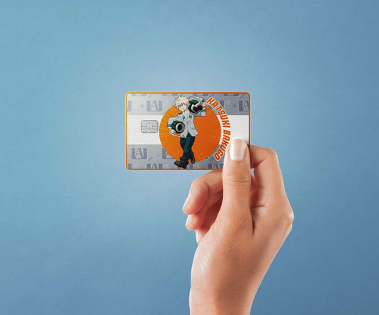 Watercolor school’s out katsuki bakugo design | credit card sticker | small chip | credit card skin for nursery and home wall decor.