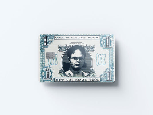 Watercolor schrute buck design | credit card sticker | small chip | credit card skin for nursery and home wall decor.