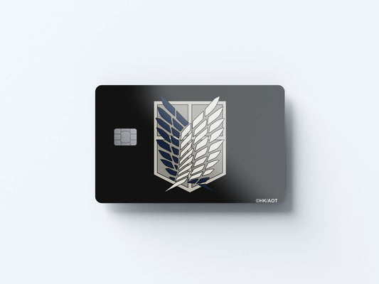 Watercolor scouts crest black design | credit card sticker | small chip | credit card skin for nursery and home wall decor.