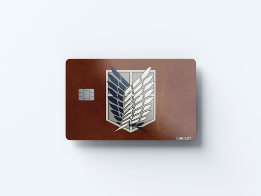 Watercolor scouts crest brown design | credit card sticker | small chip | credit card skin for nursery and home wall decor.