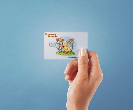 Watercolor send me good things design | credit card sticker | small chip | credit card skin for nursery and home wall decor.