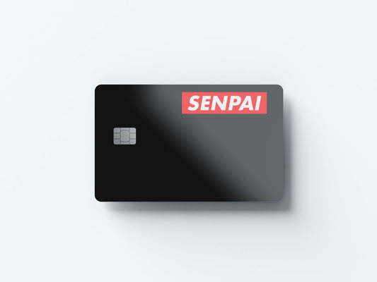 Watercolor senpai design | credit card sticker | small chip | credit card skin for nursery and home wall decor.