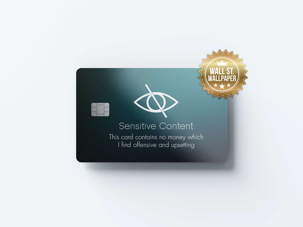 Sensitive Content - Premium Vinyl Credit Card Skin Cover by Wonderwallsboutique
