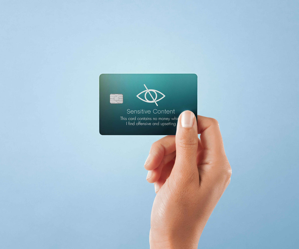 Sensitive Content - Premium Vinyl Credit Card Skin Cover by Wonderwallsboutique