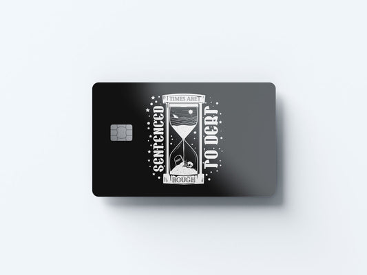 Watercolor sentenced to debt design | credit card sticker | small chip | credit card skin for nursery and home wall decor.