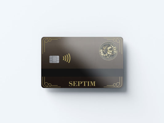 Watercolor septim design | credit card sticker | small chip | credit card skin for nursery and home wall decor.