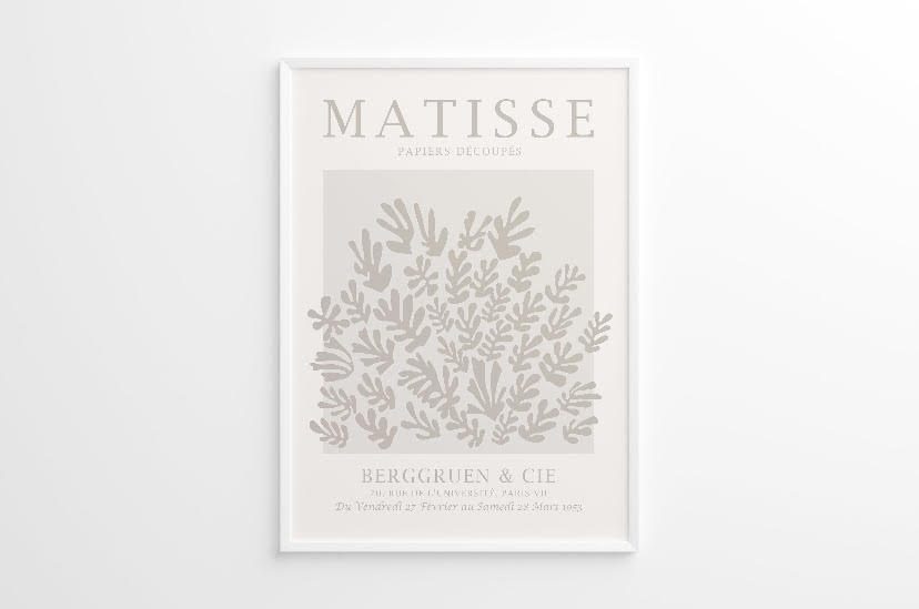 Set of Six Neutral Gallery Wall Prints Featuring Matisse and Picasso