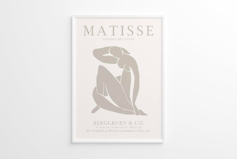 Set of Six Neutral Gallery Wall Prints Featuring Matisse and Picasso