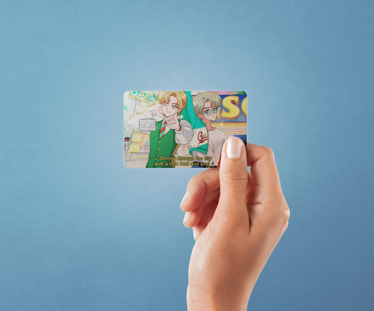 Watercolor shining through the city design | credit card sticker | small chip | credit card skin for nursery and home wall decor.