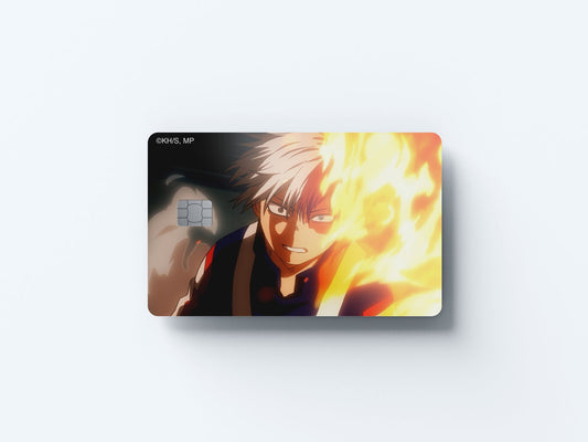 Watercolor shoto uses his fire design | credit card sticker | small chip | credit card skin for nursery and home wall decor.
