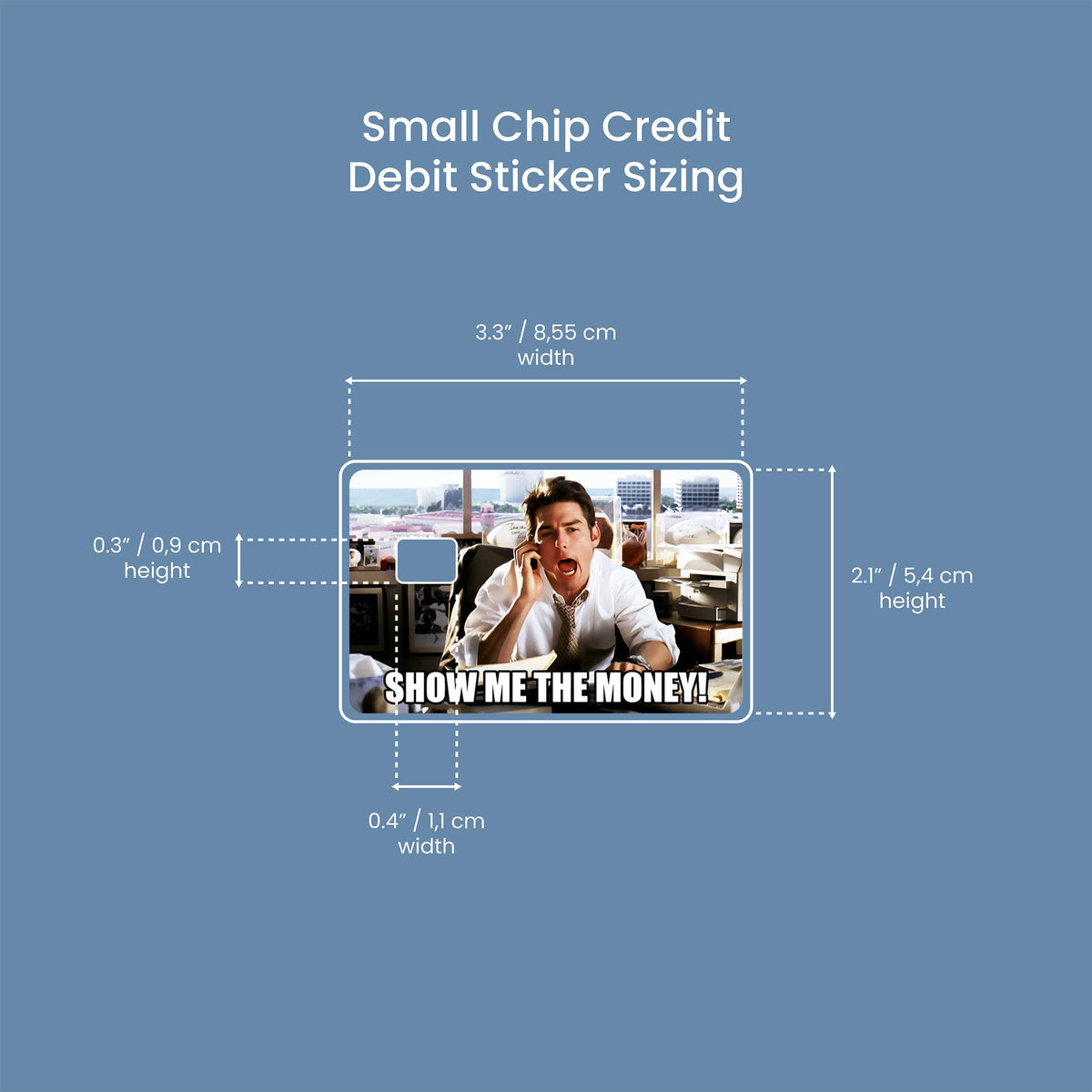 Show Me The Money - Premium Vinyl Credit Card Skin Cover by Wonderwallsboutique