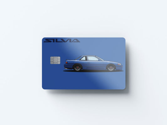 Watercolor silvia s13 design | credit card sticker | small chip | credit card skin for nursery and home wall decor.