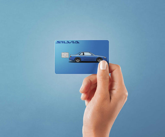 Watercolor silvia s13 design | credit card sticker | small chip | credit card skin for nursery and home wall decor.