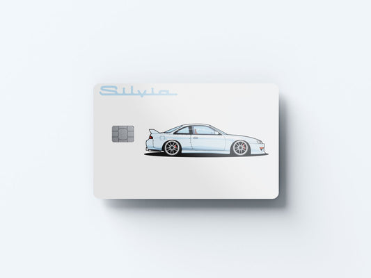 Watercolor silvia s14 design | credit card sticker | small chip | credit card skin for nursery and home wall decor.