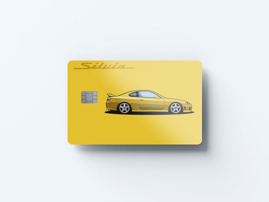 Watercolor silvia s15 design | credit card sticker | small chip | credit card skin for nursery and home wall decor.