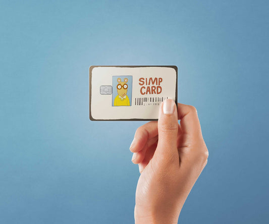 Watercolor simp card design | credit card sticker | small chip | credit card skin for nursery and home wall decor.