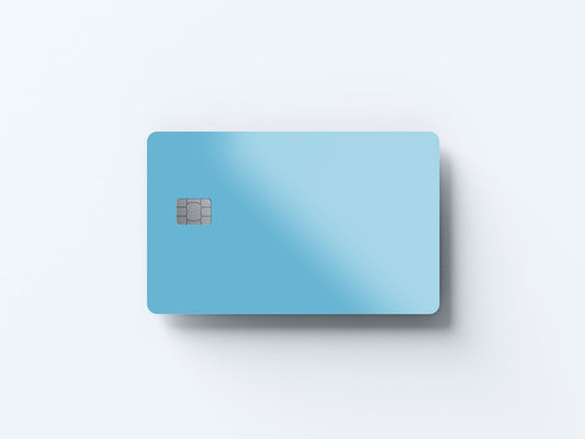 Watercolor sky blue design | credit card sticker | small chip | credit card skin for nursery and home wall decor.