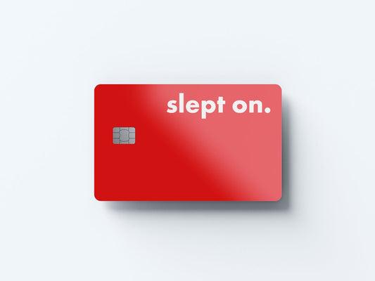 Watercolor slept on design | credit card sticker | small chip | credit card skin for nursery and home wall decor.
