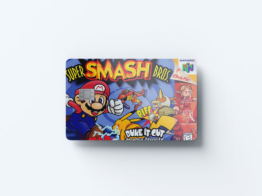 Watercolor smash bros design | credit card sticker | small chip | credit card skin for nursery and home wall decor.