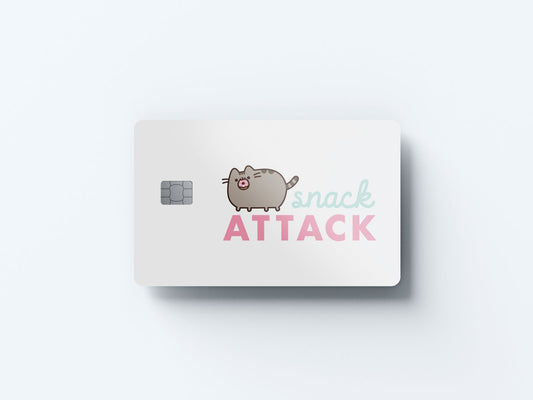 Watercolor snack attack design | credit card sticker | small chip | credit card skin for nursery and home wall decor.