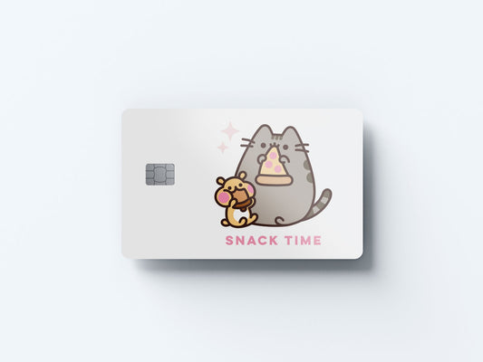 Watercolor snack time design | credit card sticker | small chip | credit card skin for nursery and home wall decor.
