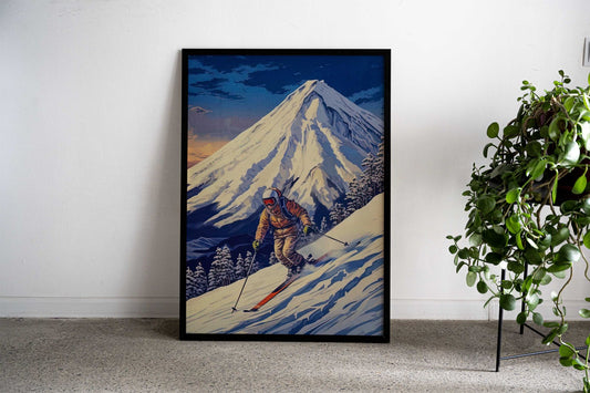 snowboard japanese Asian Style Poster | Wall Art for Home & Office | High-Quality Print - High-Quality Visual Display
