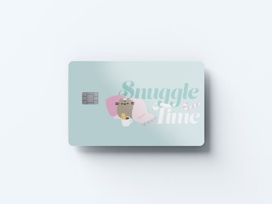 Watercolor snuggle time design | credit card sticker | small chip | credit card skin for nursery and home wall decor.
