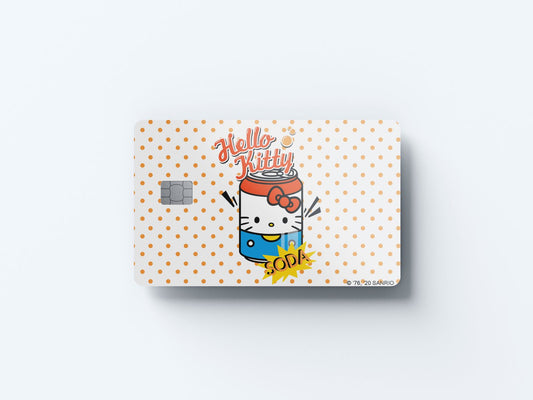 Watercolor soda pop design | credit card sticker | small chip | credit card skin for nursery and home wall decor.